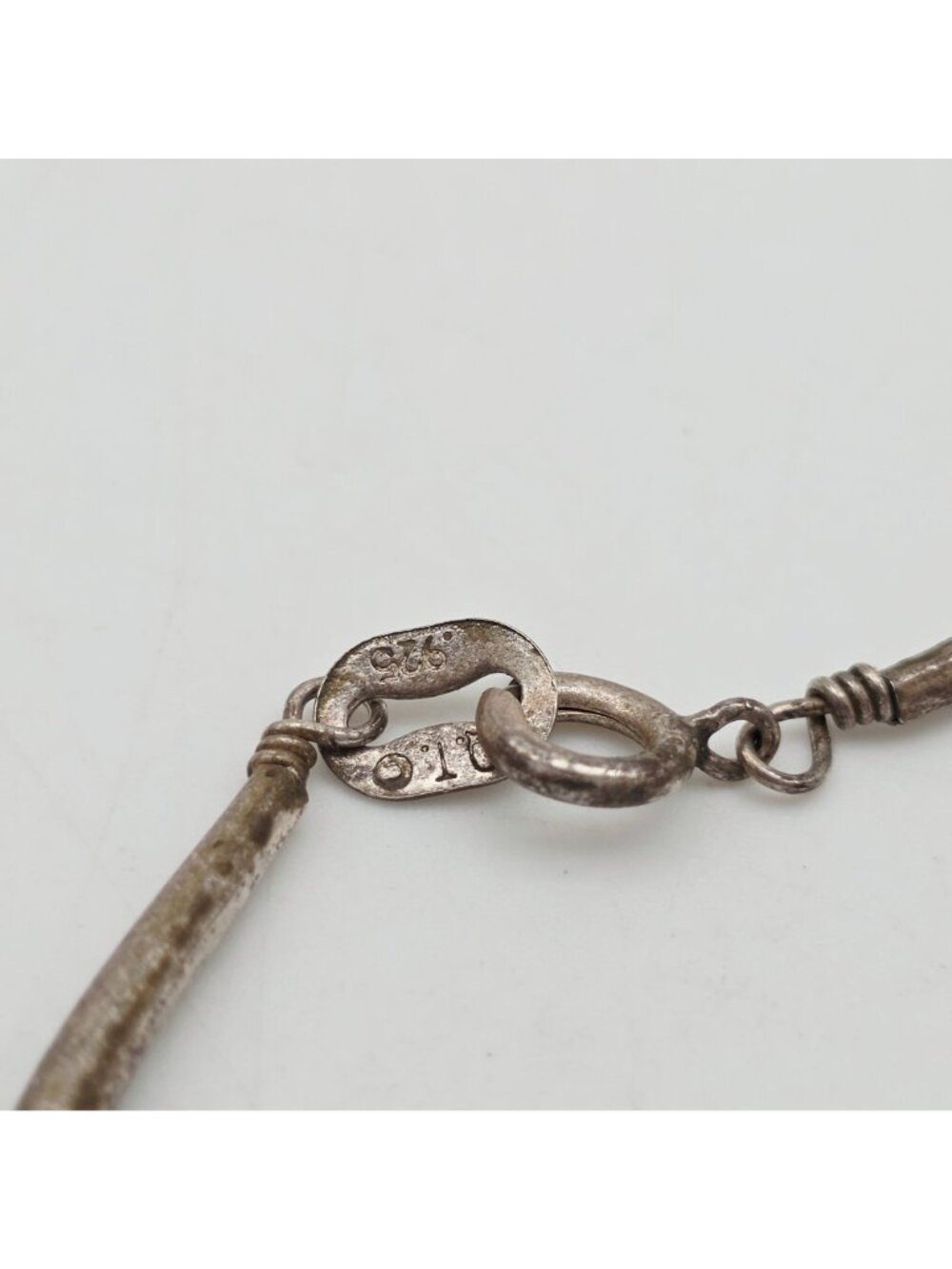 30” Old Carlisle Native American Liquid Sterling Silver 30 Strand Necklace Cones - Picture 5 of 13